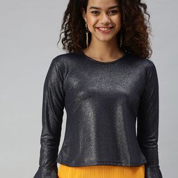 SHOWOFF Round Neck Bell Sleeves Top-image-15