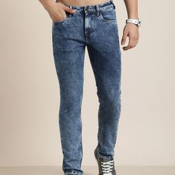 HERE&NOW Men Slim Fit Heavy Fade Stretchable Jeans-image-83