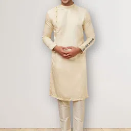 PulseIQ Men Solid Printed Kurta with Pyjama-picture-46