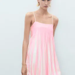 MANGO Pleated Sleeveless Balloon Dress-image-19