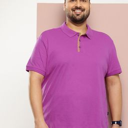 Sztori Plus Size Polo Collar Pure Cotton T-shirt-image-71
