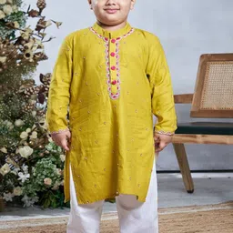 Vivedkids Boys Regular Pure Cotton Kurta with Salwar-image-80