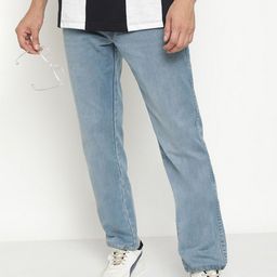 Octave Men Mid-Rise Light Faded Straight Fit Light Shade Stretchable Jeans-image-55