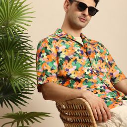 Mast & Harbour Floral Printed Drop-Shoulder Sleeves Relaxed Fit Casual Shirt-image-53