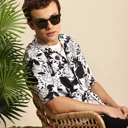 Mast & Harbour Floral Printed Drop-Shoulder Sleeves Relaxed Fit Casual Shirt-image-49