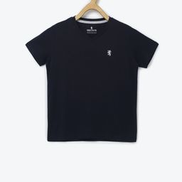 Red Tape Boys Navy Blue Solid V-Neck T-shirt-image-43