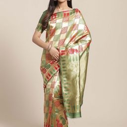KALINI Woven Design Zari Saree-image-49