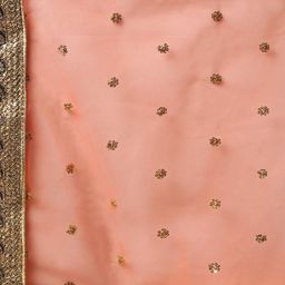FABPIXEL Printed Sequinned Semi-Stitched Lehenga & Unstitched Blouse With Dupatta image 4