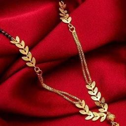 Anouk Gold-Plated Artificial Stones and Beads Mangalsutra-5
