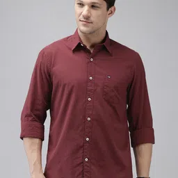 Arrow Pure Cotton Self Design Manhattan Slim Fit Textured Shirt-image-48