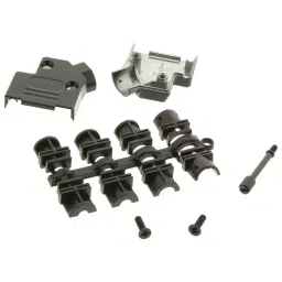 MH CONNECTORS BACKSHELL, D, BLACK, 45DG, 9WAY, MHD45ZK-9-BK-K-46