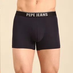 Pepe Jeans Pack Of 2 4-Way Stretchable Bio-Washed Zero Piling Trunks - 8909345001654 image 5
