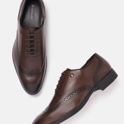 Van Heusen Men Perforated Leather Formal Oxfords-image-50