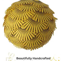 Designers Collection Yellow Textured Traditional Ceiling Lamp-24