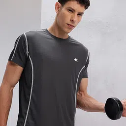 HRX by Hrithik Roshan Men Contrast Stitch Rapid-Dry Training T-shirt-image-51