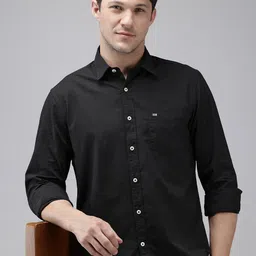 Arrow Pure Cotton Self Design Manhattan Slim Fit Textured Shirt-picture-34
