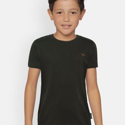 dongli Boys Grey Solid Round Neck T-shirt-image-105
