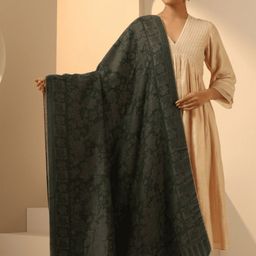 DUSALA INDIA Natasha Floral Woven Design Wool Shawl-picture-42