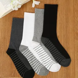 LOUIS STITCH Men Pack Of 4 Patterned Calf-Length Socks-34
