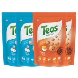 Teos Nutri Pops Roasted Makhana Snacks Salt And Pepper And Tangy Pickle Pack Of 4 - 70 g Each-image-19