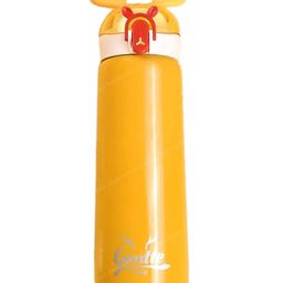 Toyshine Dear Shape Edition Insulated SUS 304 Kids Water Bottle Spill Valve Silicone Handle, Pop Button, BPA Free for Kids School, Children's Drinkware Yellow - 440 ML-image-54
