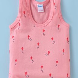Tango Single Jersey Knit Sleeveless Vests with Kite Print - Coral-image-33