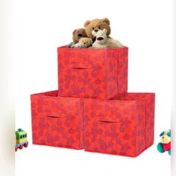 Aura Red Unisex Set of 3 Regular Multi-Utility Organisers-30