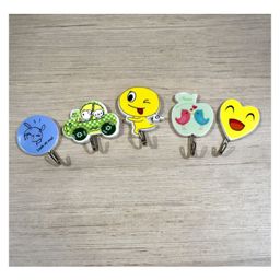 Mihar Essentials Adhesive Hook Multi Design Pack Of 6 (Color And Design May Vary) image 3