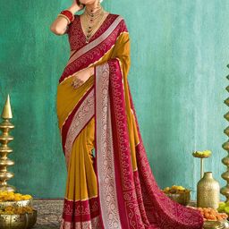 TIRA Bandhani Printed Saree-image-35