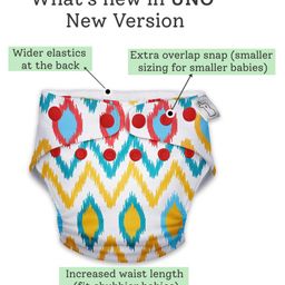 SuperBottoms Reusable and Washable Cloth Diapers for Babies Cloth Diaper Freesize Uno Wave Print - Multicolor image 4