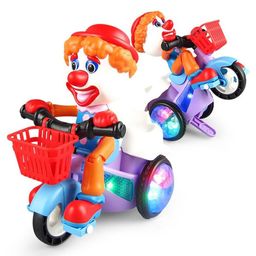 Akn Toys Bump & Go Joker Clown Tricycle Toy with Flashing Lights Music Automatic Riding 360 Degree Rotation - Color May Vary image 4