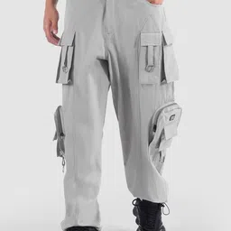Beyoung Men Original Baggy Fit Wrinkle Free Cargos Trouser-picture-43