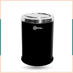 MOFNA Black Stainless Steel Swing Dustbin 18L-picture-13