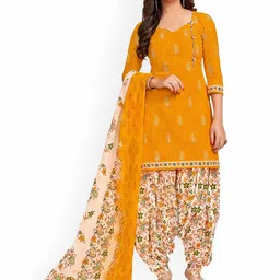 MIRAAN Paisley Printed Pure Cotton Kurta With Salwar & Dupatta-31