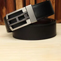WINSOME DEAL Men Push Pin Closure Textured Formal Belt-picture-15