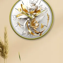 RANDOM Black & White Printed Traditional Round Shaped Wall Clock image 3
