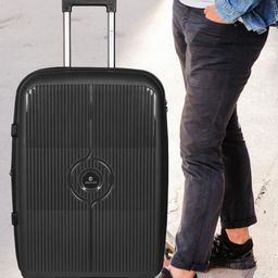 Polo Class Set Of 3 Textured Hard Sided Cabin Medium Large Trolley Bags With Vanity Bag-10
