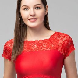 Trend Level Women Embroidered Fitted Crop Top-image-45