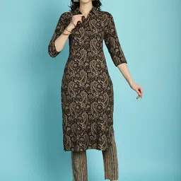 Roly Poly Women Floral Printed Regular Kurta with Trousers-picture-57