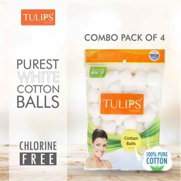 Tulips White Cotton Balls Pack of 4 - 50 Pieces Each-image-64
