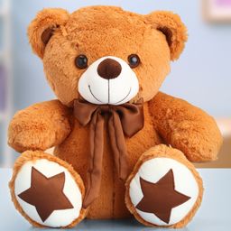 Babyhug Polyester Fur Teddy Bear Dark Brown - Height 40 cm-image-58