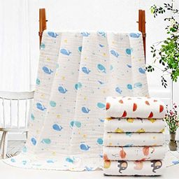 Elementary Organic Cotton Muslin Swaddle Wraps - Set of 3 Animal World (Assorted Designs)-19