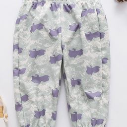 Kookie Kids Full Length Lounge Pant Animal Print - Grey-image-67