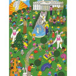 Webby Easter Celebration Illustration Wooden Jigsaw Puzzle - 1000 Pieces-13