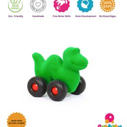 Rubbabu Pull Along Dinosaur Toy - Green-21