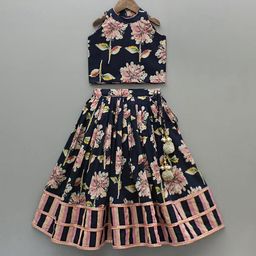 YK Girls Printed Floral Printed Ready To Wear Lehenga-picture-22