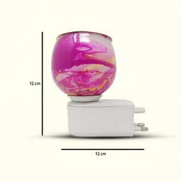 PEEPALCOMM 3Pc Pink & White Marble-Printed Electric Aroma Oil Diffuser With Scented Oils image 4