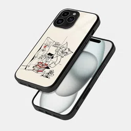 macmerise Cartoon Characters Printed iPhone 16 Pro Bumper Case Mobile Accessories-12