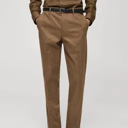 MANGO MAN Men Formal Trousers-image-36