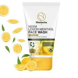 Nimbarka All Skin Types New & Improved Vitamin C & E Neem Lemon Menthol Face Wash - 100 ml-17